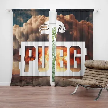 Závěs Sablio Závěs PUBG Exploze 1: 2ks 140x250cm