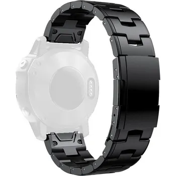 Ocelový náramek Ricardo 26mm (pro Garmin Fenix 8/7X/6X (51mm), Tactix aj.), černý V2, QuickFit
