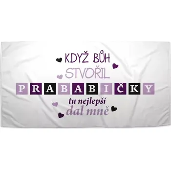 Osuška Sablio Ručník Když Bůh stvořil prababičky - 50x100 cm