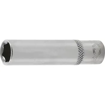 Nástrčná hlavice 1/4" 8 mm, 6-hranná, prodloužená, Pro Torque. BGS 1040 (BGS1010408) (Prodloužená 1/4&quot; nástrčná hlavice s 6-hranným profilem a průměrem 8 mm je určena pro práci v hůře přístupných místech. Kompatibilní s ráčnami a nástavci systému Pro