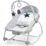 Multifunkční houpací lehátko BABY MIX HVĚZDIČKY UNI Šedá, Tmavě zelená, Mix