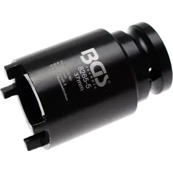 Zástrčná hlavice 1/2" na matice se zářezy KM BGS108265-5. Vnější čep 37 mm (BGS108265-5) (37 x 27,5 x 3,4 mm)