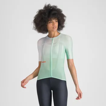 cyklistický dres SPORTFUL Cyklistický dres s krátkým rukávem - LIGHT W - zelená/bílá L