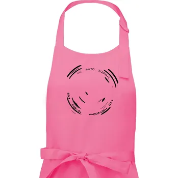 Kuchyňská zástěra Foto objektiv obtisk - Dámská zástěra na vaření - Univerzální velikost ( Růžová )
