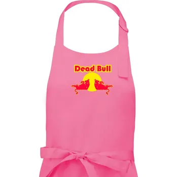 Kuchyňská zástěra Dead Bull - Dámská zástěra na vaření - Univerzální velikost ( Růžová )
