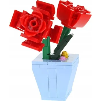 ostatní stavebnice Stavebnice Květiny v květináči pro stavění - Růže