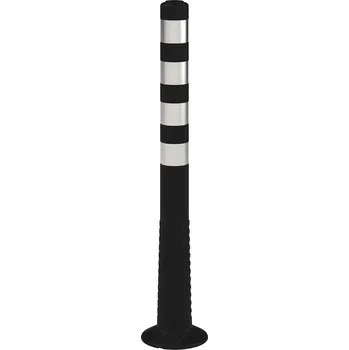 Plotový sloupek Flomat Černý plastový (PE) reflexní flexibilní sloupek FLOMA BD46 - 8 x 100 cm