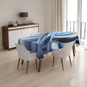 ubrus Sablio Ubrus Modrá abstrakce - 130x170 cm