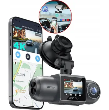 IP kamera AUTOKAMERA 4K DUAL KAMERA GPS WIFI PARKOVACÍ REŽIM