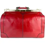 KATANA Luxusní dámská kožená kabelka/cestovní taška Calais Červená