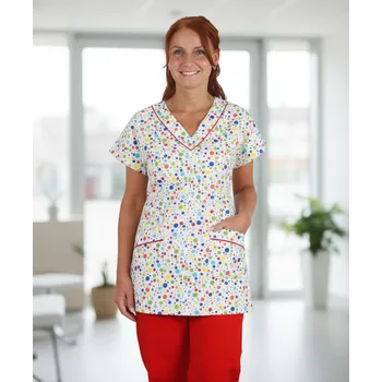 Dámská halenka ČR výroba Halena RENDY LADY, barevný puntík Velikost EU56 barevný puntík