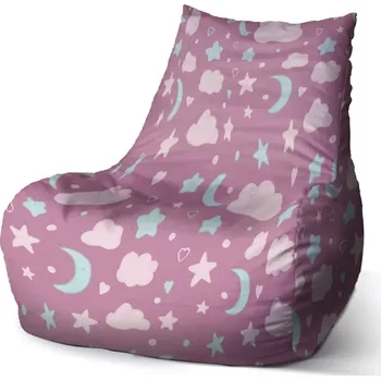 Sedací pytel Sablio Sedací vak Bean Dětská obloha - 60 x 70 x 70 cm