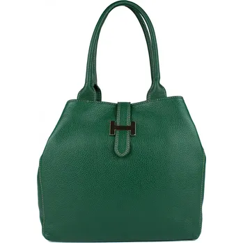 Kabelka GIOSTRA Dámská kožená kabelka Angela Zelená