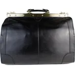 KATANA Luxusní dámská kožená kabelka/cestovní taška Calais Černá
