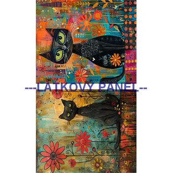 Látkový panel - Kočka - KČ-250 Velikost: 10x7cm, Materiál: Úplet
