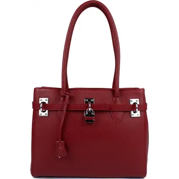 Kabelka GIOSTRA Dámská kožená kabelka Aga Medium Červená