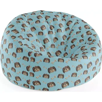 Sedací pytel Sablio Sedací vak Cocoon Pejsek s kostí - 75 x 45 x 35 cm