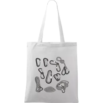 Horolezecké karabiny - Taška bavlněná - 42 x 38 cm ( Bílá )