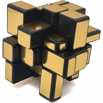 Hlavolam Logická kostka 3x3 ASYMETRICKÁ Mirror ZLATÁ