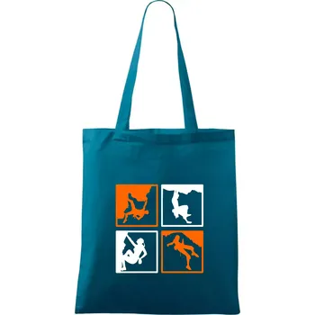 Quatro climb - Taška bavlněná - 42 x 38 cm ( Petrolejová )