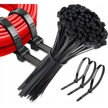 Stahovací páska 100x HADICOVÁ SPONA STĚHOVACÍ PÁSKY STAHOVACÍ PÁSKY ČERNÉ 2,5 x 200 mm DO 8 KG