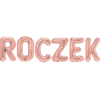 Balónek FÓLIOVÉ BALÓNKY NÁPIS ROČEK ROSE GOLD PRO DÍVKU GIRLANDA DEKORACE