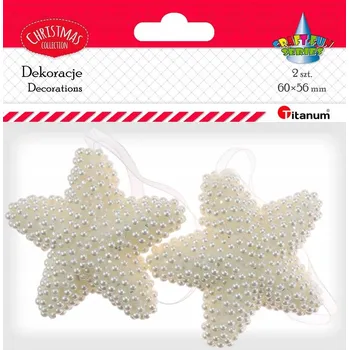 Vánoční dekorace Ozdoby hvězdičky 60x56mm 2ks