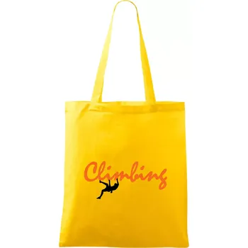 Nákupní taška Climbing psací text - Taška bavlněná - 42 x 38 cm ( Žlutá )