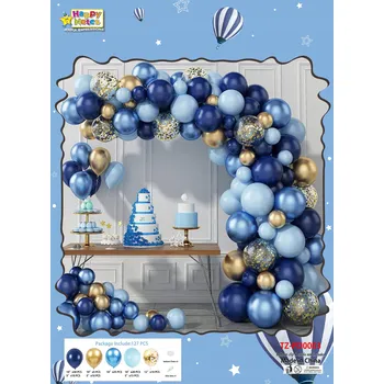 Balónek Modrá balónková sada 127 ks