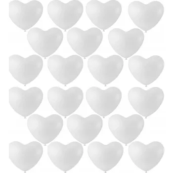 Balónek Balónky bílé srdce 50 ks