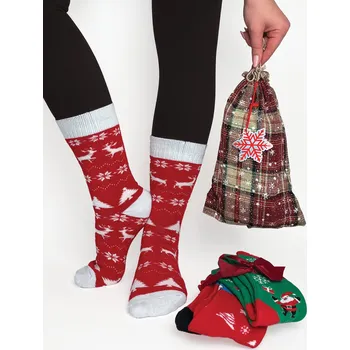 Pánské ponožky Ponožky ve vánočním dárkovém balení 3PACK, VELIKOST 44 - 47