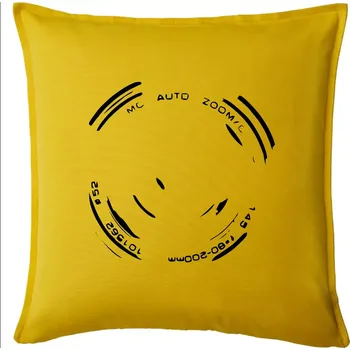 Polštář Foto objektiv obtisk - Polštář 50x50 - 50x50 - Pouze potah ( Žlutá )