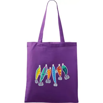 Rybářské návnady - Taška bavlněná - 42 x 38 cm ( Fialová )