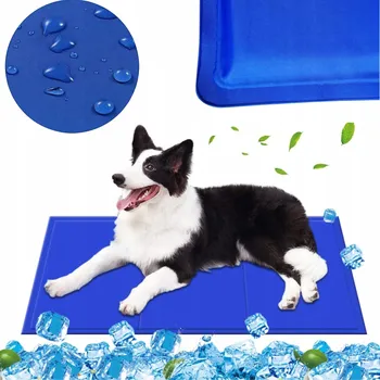 Pelíšek pro psa Asato podložka pro psa modrá 90 cm x 50 cm