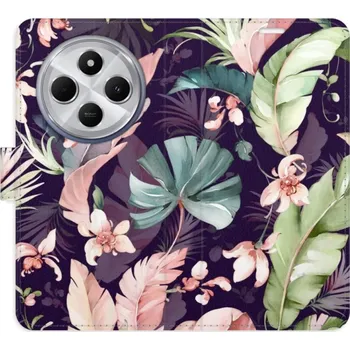 Pouzdro na mobilní telefon Flip pouzdro iSaprio na mobil Xiaomi Redmi 14C / Poco C75 - Flower Pattern 08 s kapsičkami na karty (Knížkové flipové pouzdro iSaprio pro mobil Xiaomi Redmi 14C / Poco C75 - Flower Pattern 08 - elegantní obal s kapsami, stojánkem a magnetickým zavíráním)