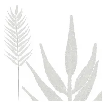 Vánoce Větvičky kapradí 43cm bílé sada 3ks, vánoční dekorace