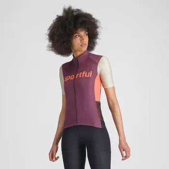 cyklistický dres SPORTFUL Cyklistický dres s krátkým rukávem - SUPERGIARA LOGO W - bordó M
