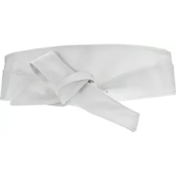 Opasek Dámský široký pásek z umělé kůže Bílý