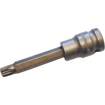 Dílna hlavice zástrčná 1/2" XZN M 8 x 100 mm, tvrzený (BGS104358) (Hlavice zástrčná 1/2&quot; inbus M8 x 100 mm tvrzené Popis: - Chrom vanadium, matný chrom)