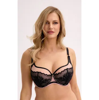 Podprsenka POLOMĚKKÁ PODPRSENKA AMARA ART. 1308 ČERNÁ;ČERVENÁ 80E