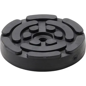 Povinná bezpečnostní výbava Gumový talíř pro zvedací plošiny O 140 mm (BGS106476) (Gumový talíř o průměru 140 mm je určený pro zvedací plošiny, zajišťuje stabilní kontakt mezi vozidlem a zdvihacím zařízením. Materiál tlumí vibrace a chrání povrch.)