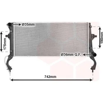 Motor automobilu Chladič, chlazení motoru VAN WEZEL 82012735