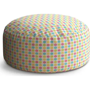 Taburet Sablio Taburet Circle Veselé barevné puntíky: 38x48 cm