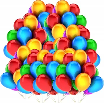 Balónek VELKÉ METALICKÉ BAREVNÉ BALÓNKY Narozeninové VELKÉ 12" XXL 100 ks