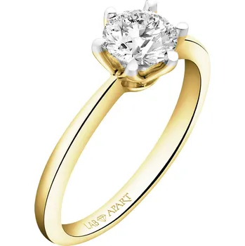 Prsten Zlatý prsten s laboratorním briliantem - 1,00 ct - ryzost 750 - 500.104