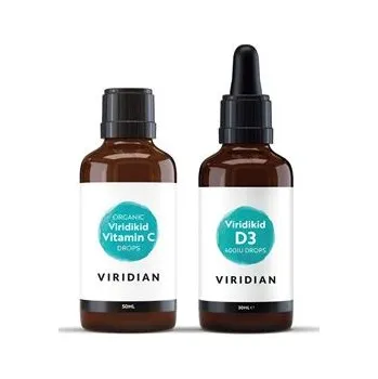Přírodní produkt Viridian Nutrition 1. Balíček Viridikid (Vitamin C 50ml + Vitamin D 30ml)