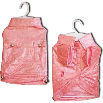 Obleček pro psa Magnum Kabátek Croco Artificial Leather Pink XS