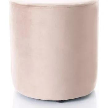 Taburet Kulatý taburet DOLORES 6 - tmavě béžový