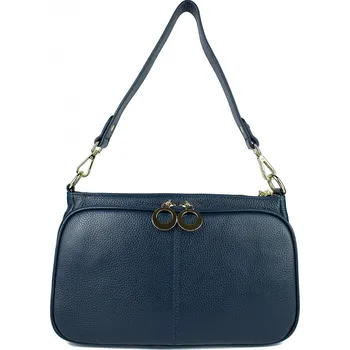 Kabelka GIOSTRA Dámská kožená kabelka Veronica Tmavě modrá