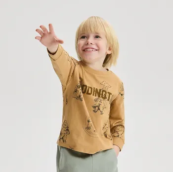 Chlapecká mikina Reserved - Longsleeve Paddington - zlatavá hnědá - 112FI-82X - 112FI-82X-92